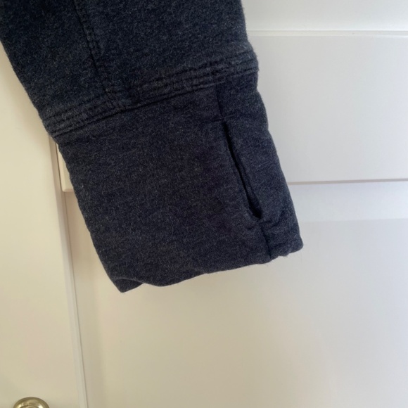 Lululemon Heathered Navy Blue Stress Less Hoodie Cowl Funnel Neck, Size 6 - Picture 11 of 16